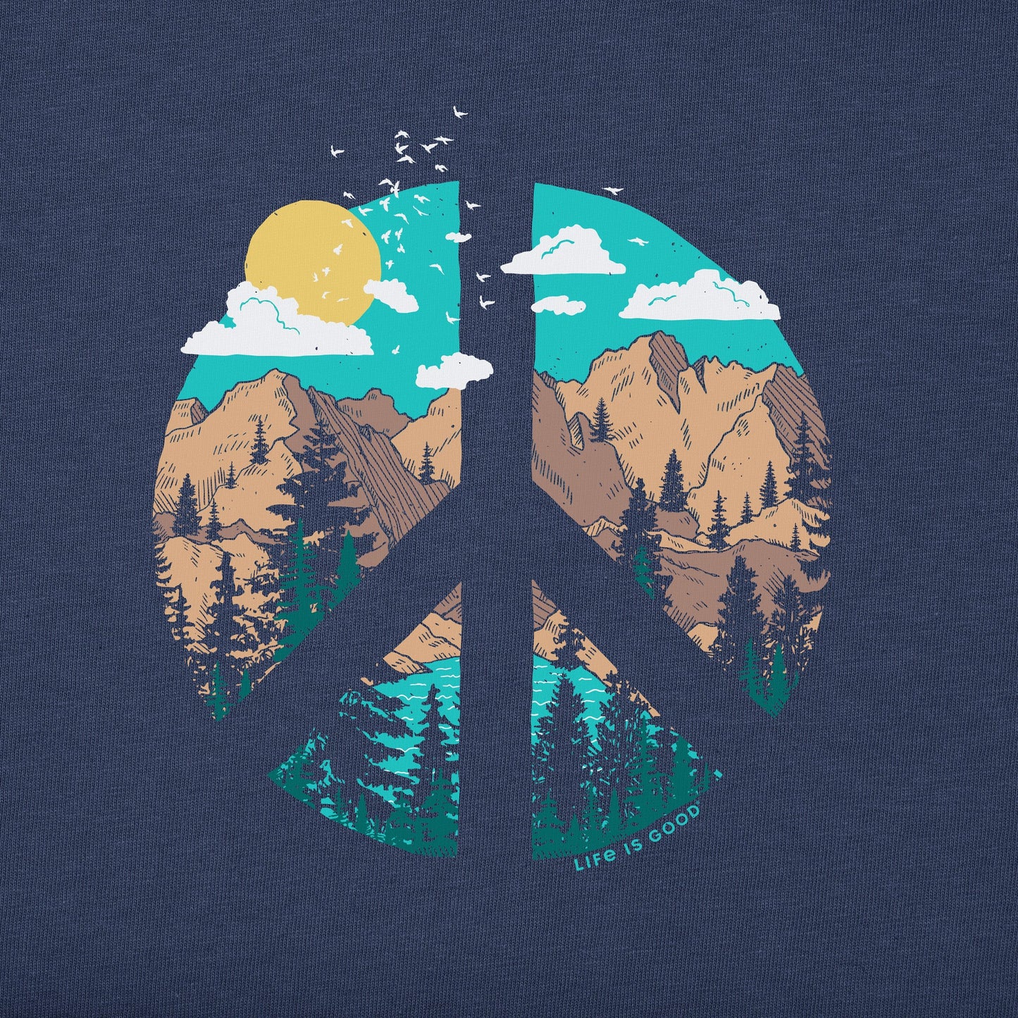 Men's Scenic Peace Sign Short Sleeve Tee