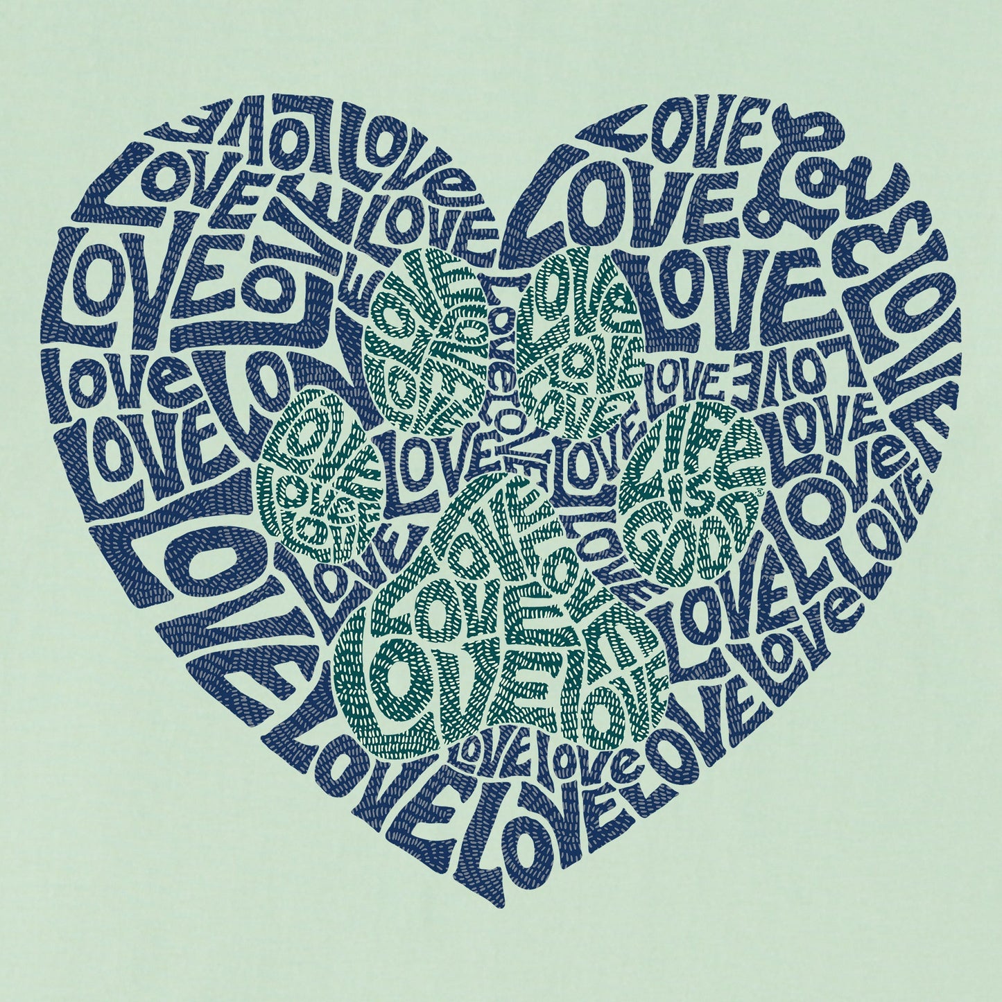 Women's Animal Heart Short Sleeve Crusher Tee