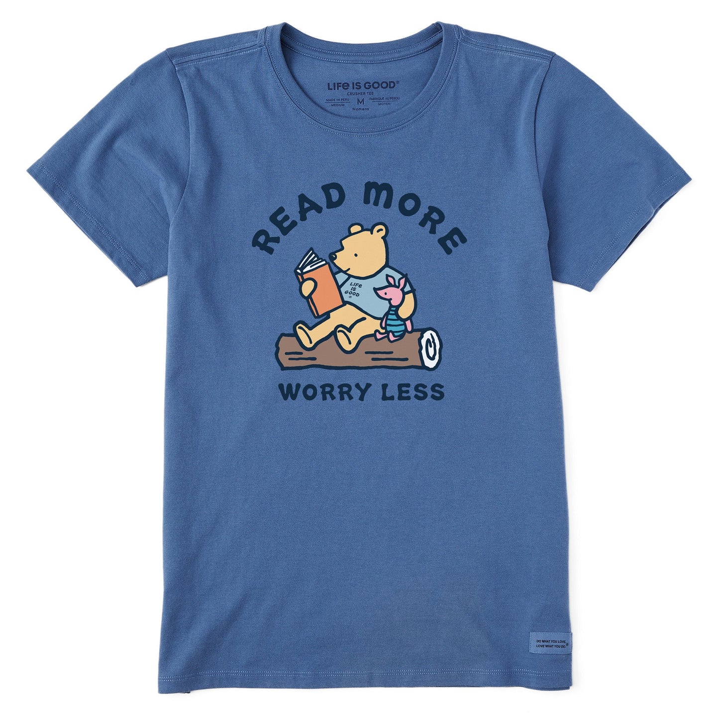 Women's Winnie Read More Worry Less Short Sleeve Crusher Tee