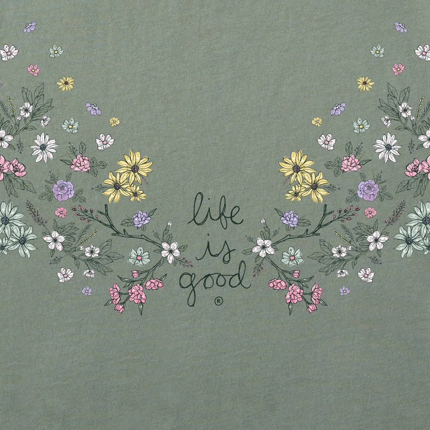 Women's Woodland Florals Short Sleeve Crusher Tee