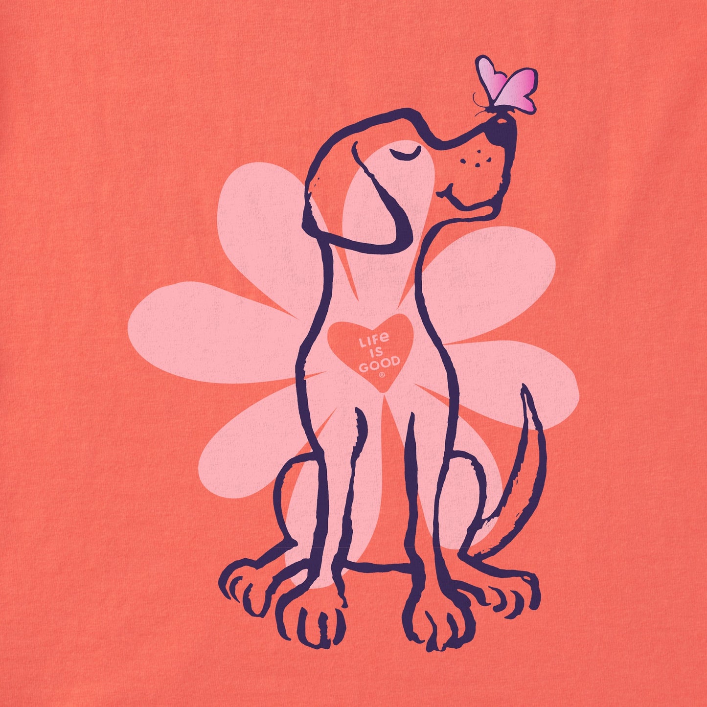 Women's Spring Daisy Dog Short Sleeve Vee