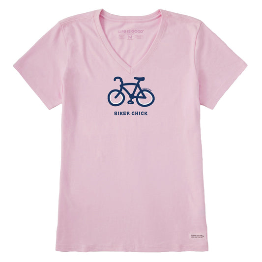 Women's Biker Chick Short Sleeve Crusher Vee