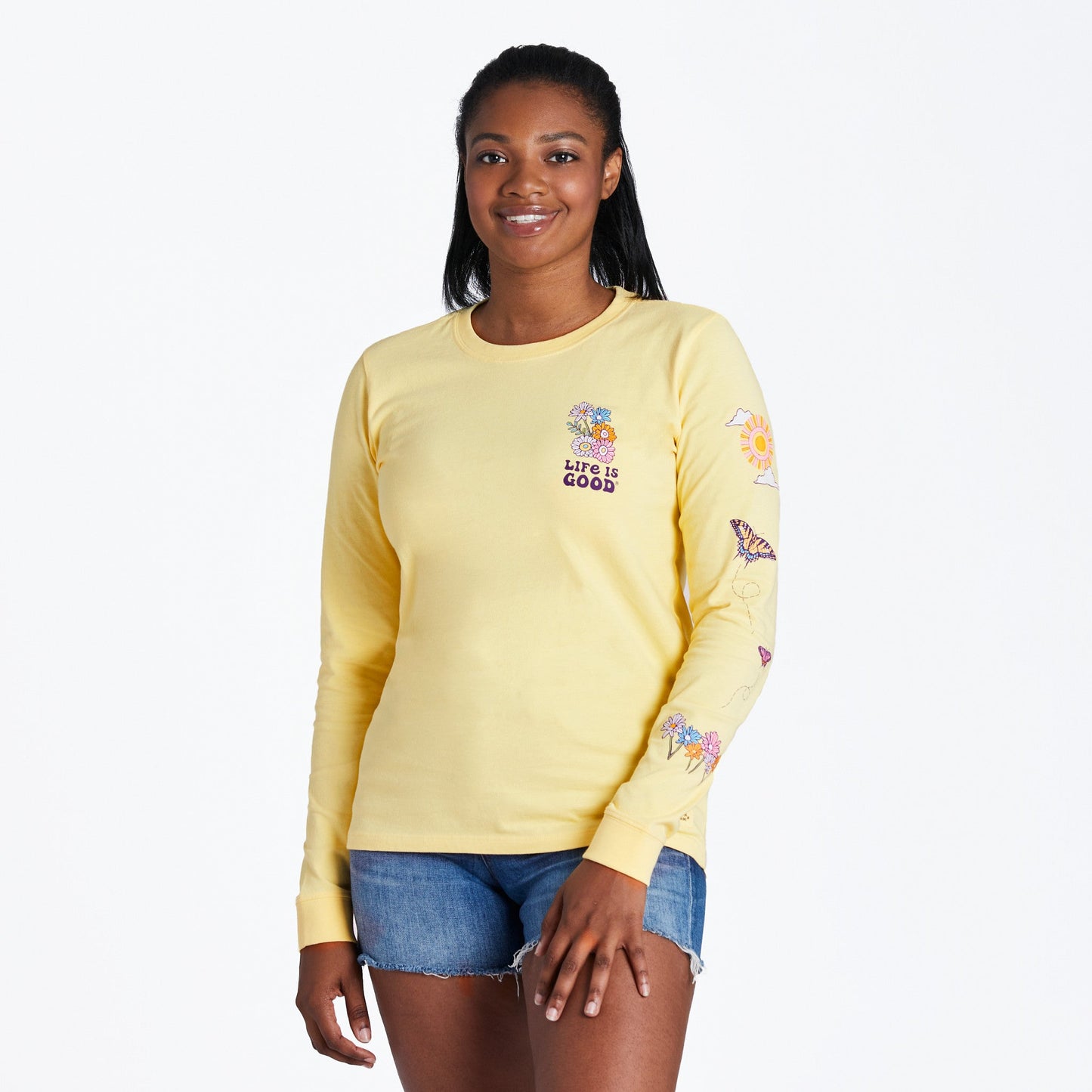 Women's Sunny Meadow Long Sleeve Crusher Tee