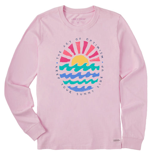 Women's Sun Ocean Sunny Side Up Long Sleeve Crusher Tee