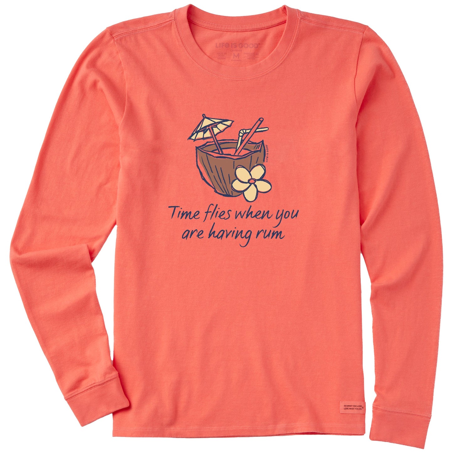 Women's Time Flies When You are Having Rum Long Sleeve Crusher Tee