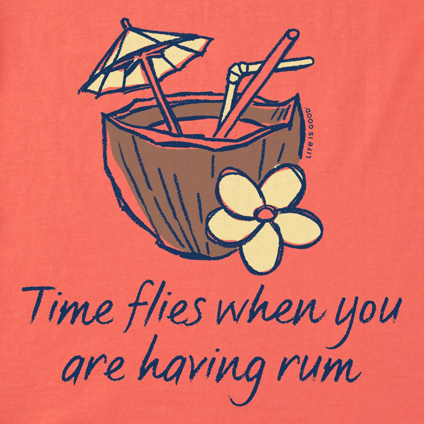 Women's Time Flies When You are Having Rum Long Sleeve Crusher Tee