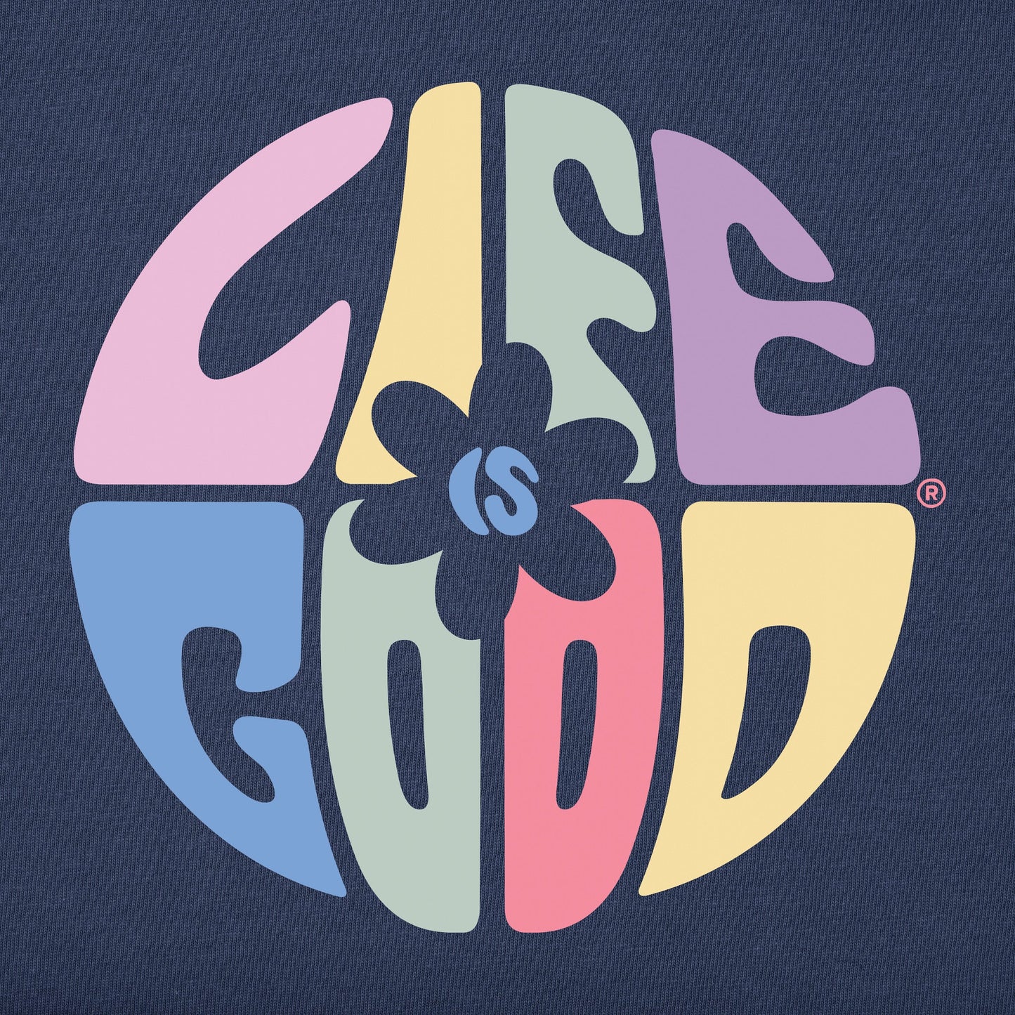 Women's Daisy Circle Psychedelic Long Sleeve Crusher Tee