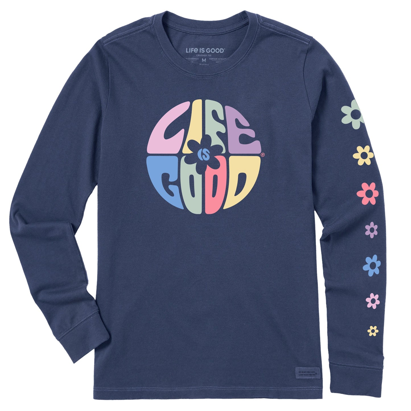Women's Daisy Circle Psychedelic Long Sleeve Crusher Tee