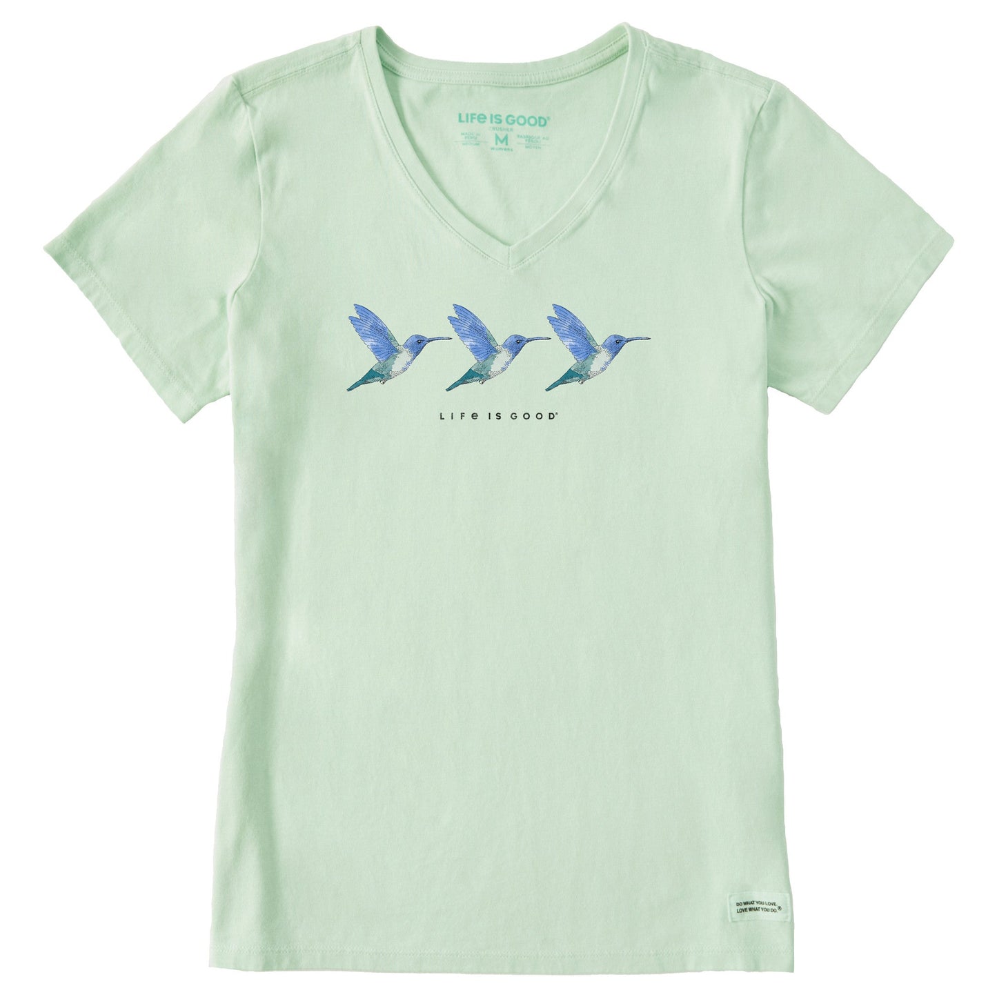 Women's Three Hummingbirds Short Sleeve Vee