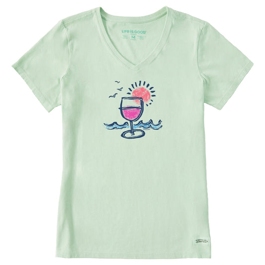 Women's Vino Beach Short Sleeve Crusher-LITE Vee