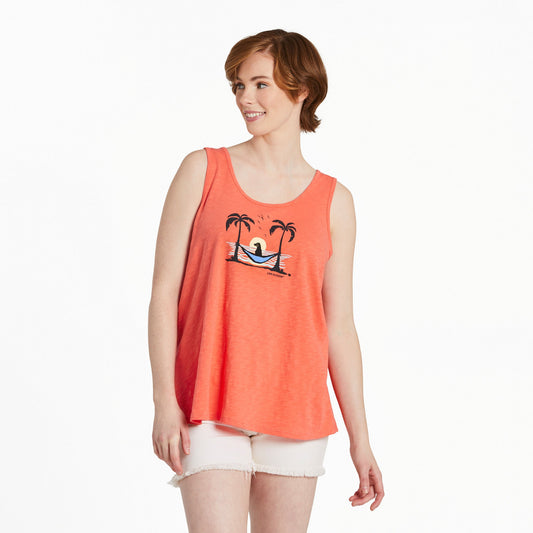 Women's Sunset Hammock Lab Textured Slub Tank