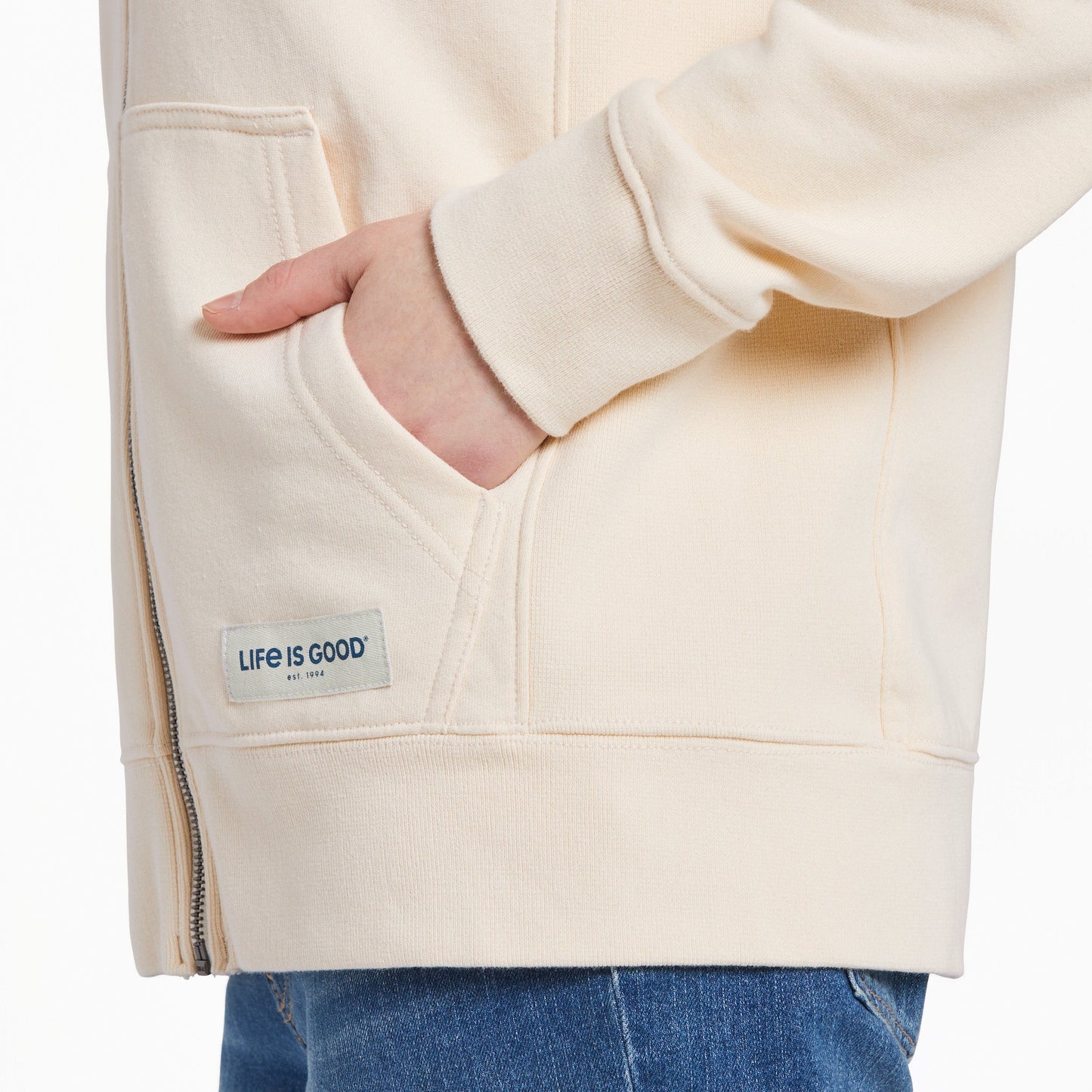 Women's Have a Nice Daisy Squares Simply True Fleece Zip Hoodie