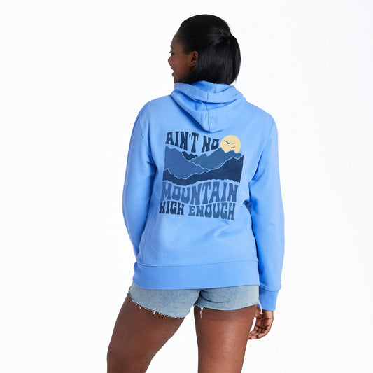 Women's Ain't No Mountain High Enough Simply True Fleece Zip Hoodie