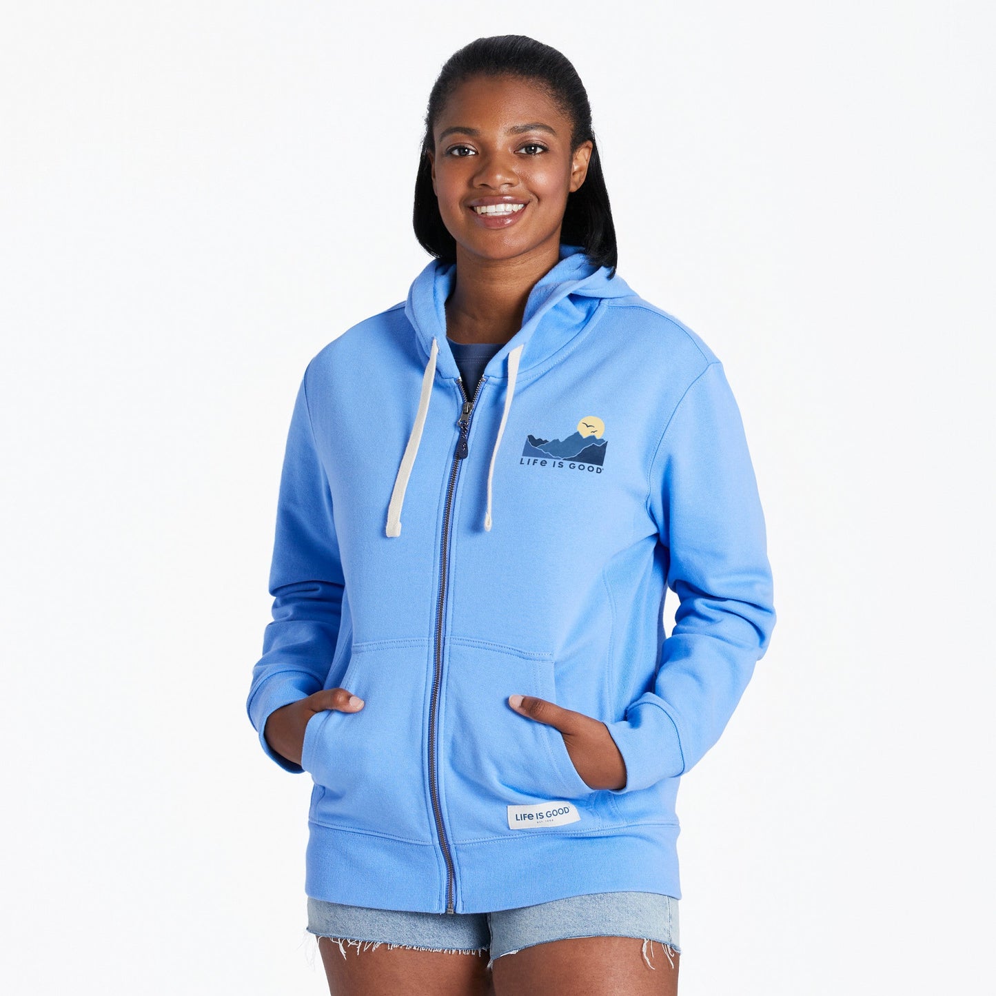 Women's Ain't No Mountain High Enough Simply True Fleece Zip Hoodie