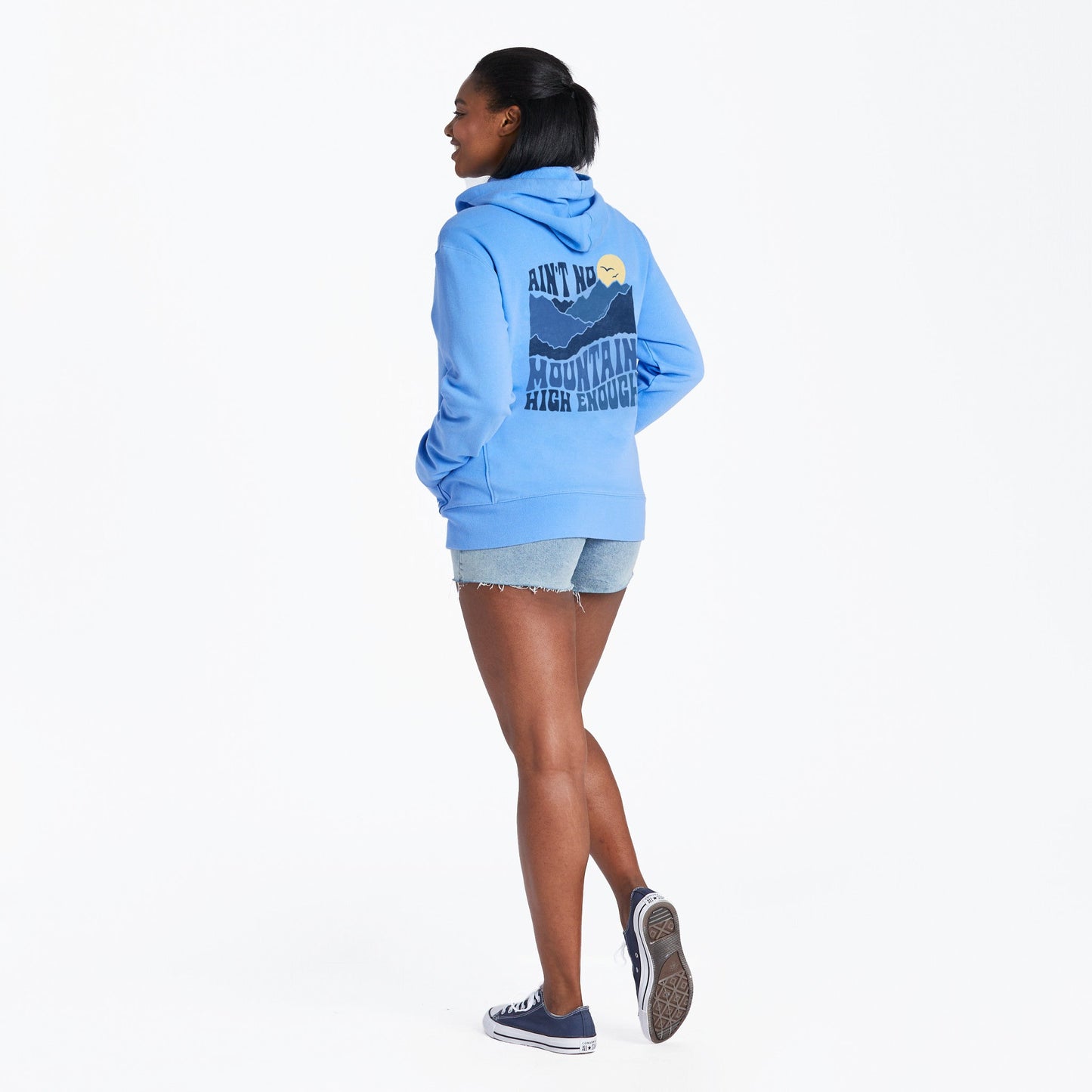 Women's Ain't No Mountain High Enough Simply True Fleece Zip Hoodie