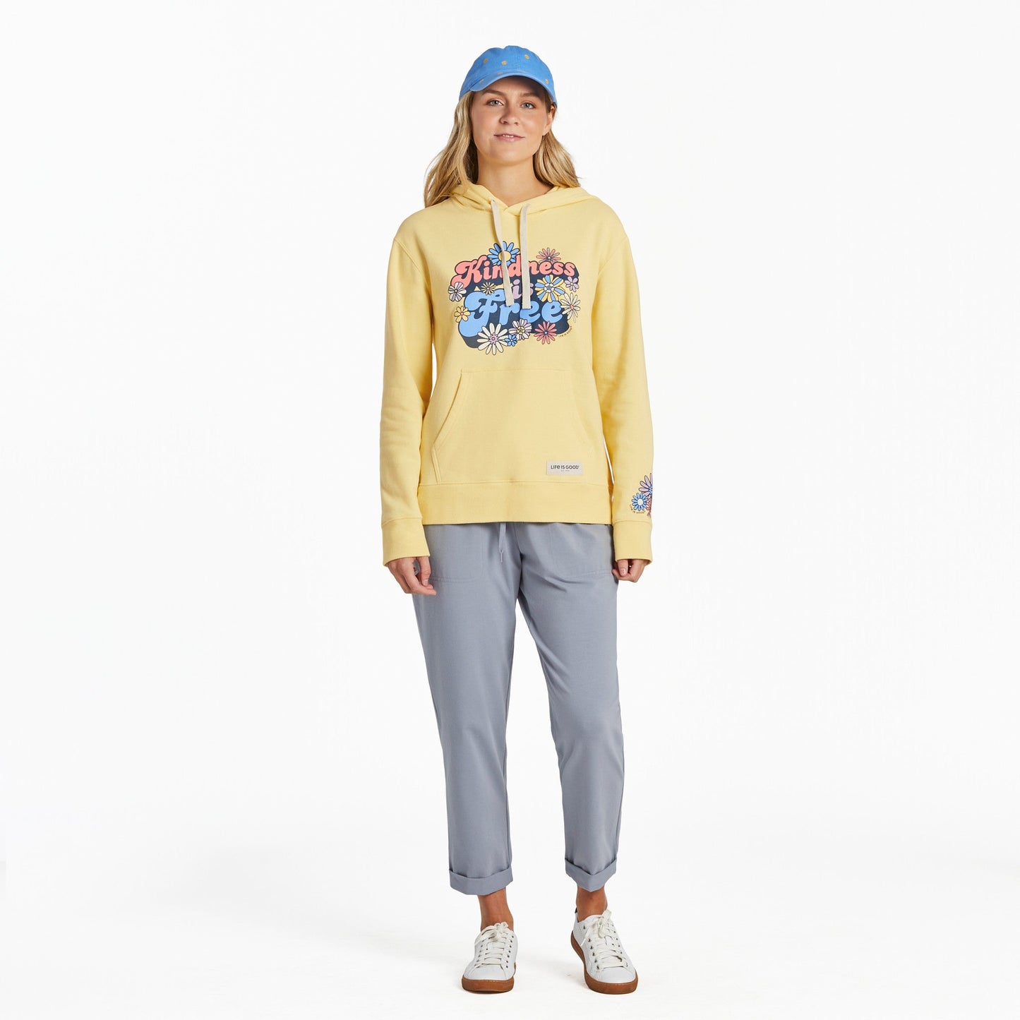 Women's Kindness is Free Daisies Simply True Fleece Hoodie