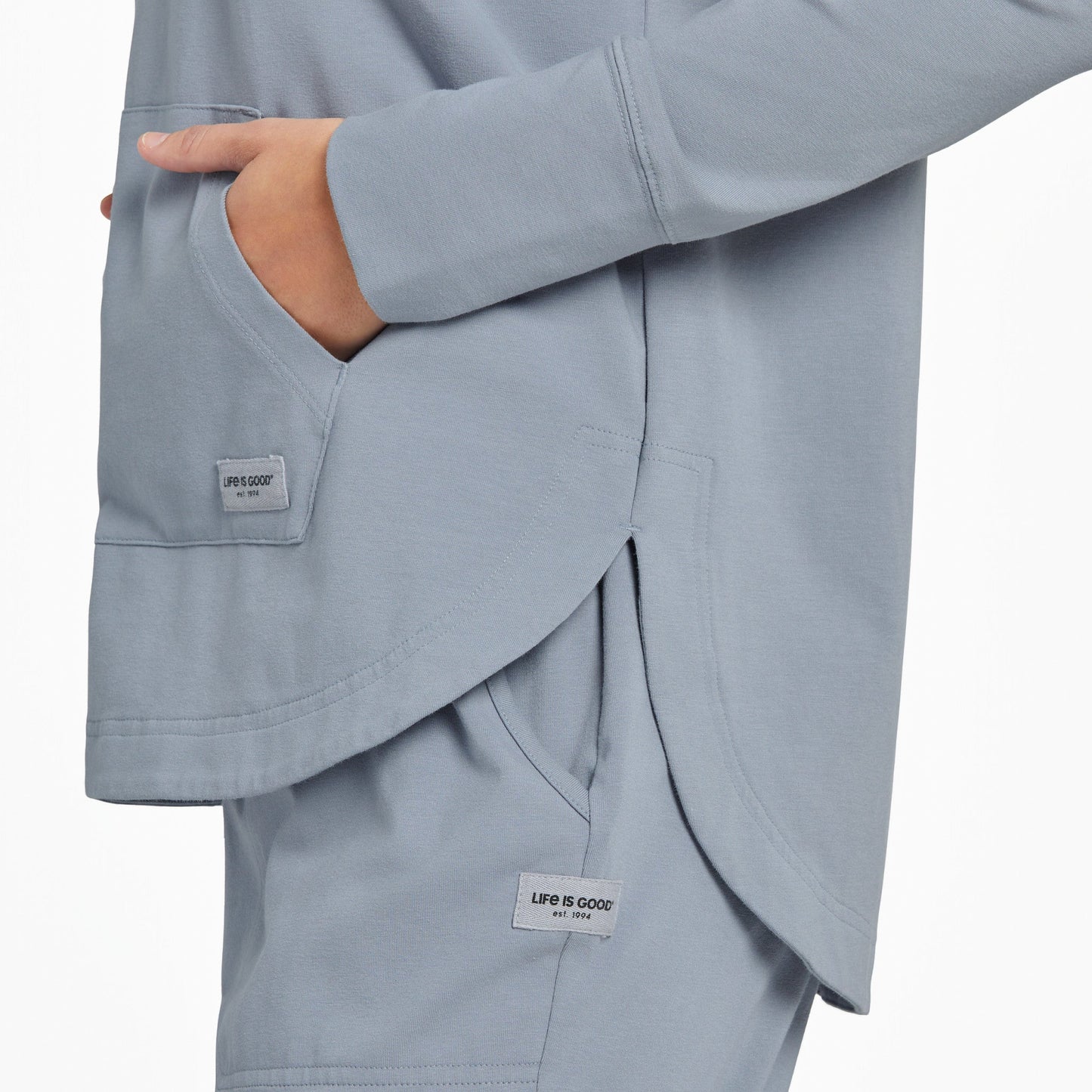 Women's Hand Drawn Butterfly Mandala Crusher-FLEX Hoodie Tunic