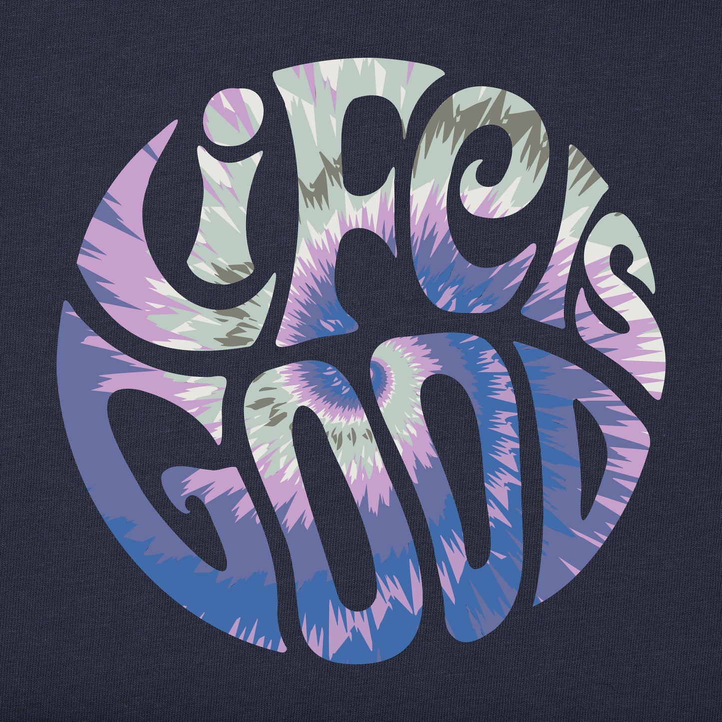 Women's Groovy Tie Dye LIG Crusher-FLEX Boxy Hoodie