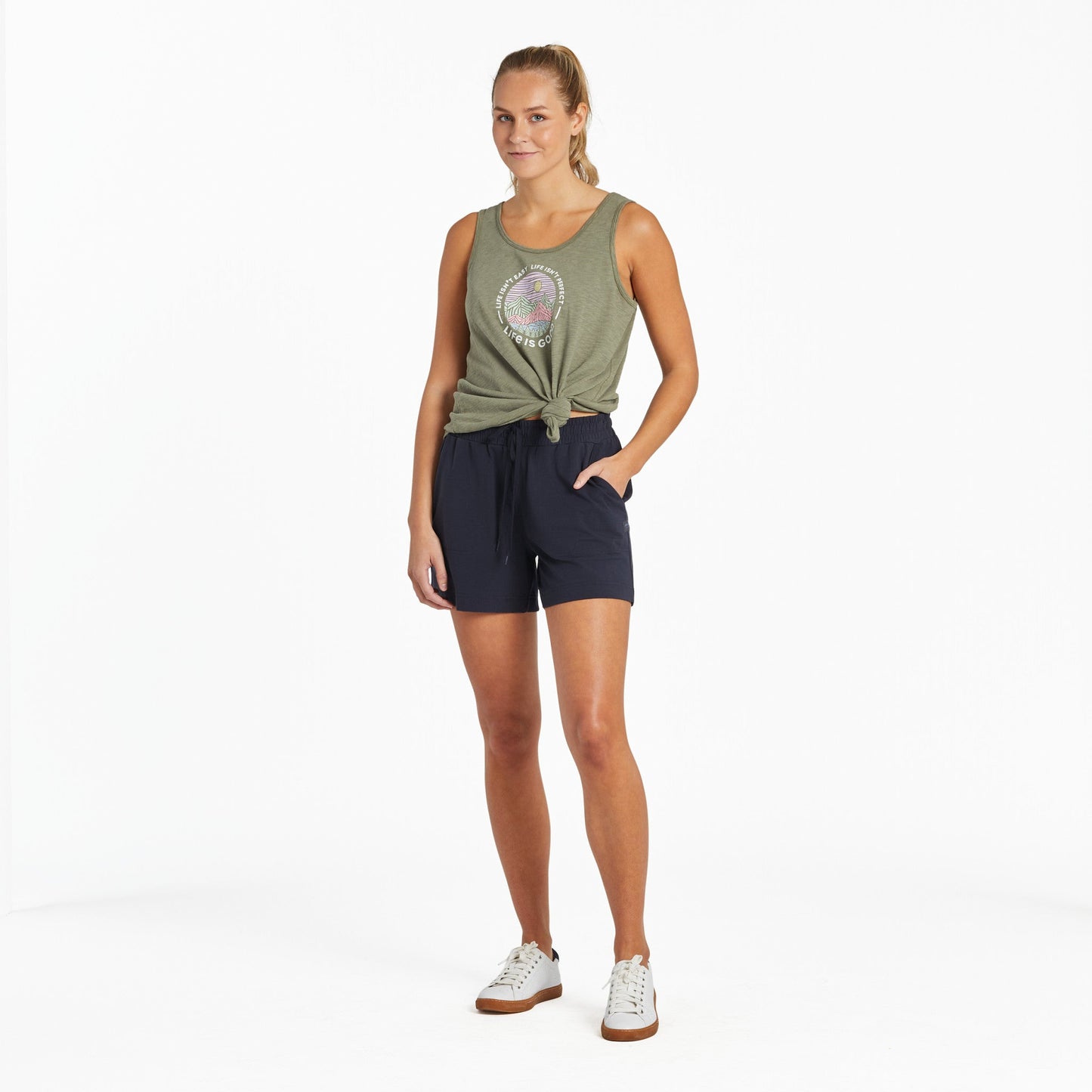 Women's Solid Crusher-FLEX Shorts