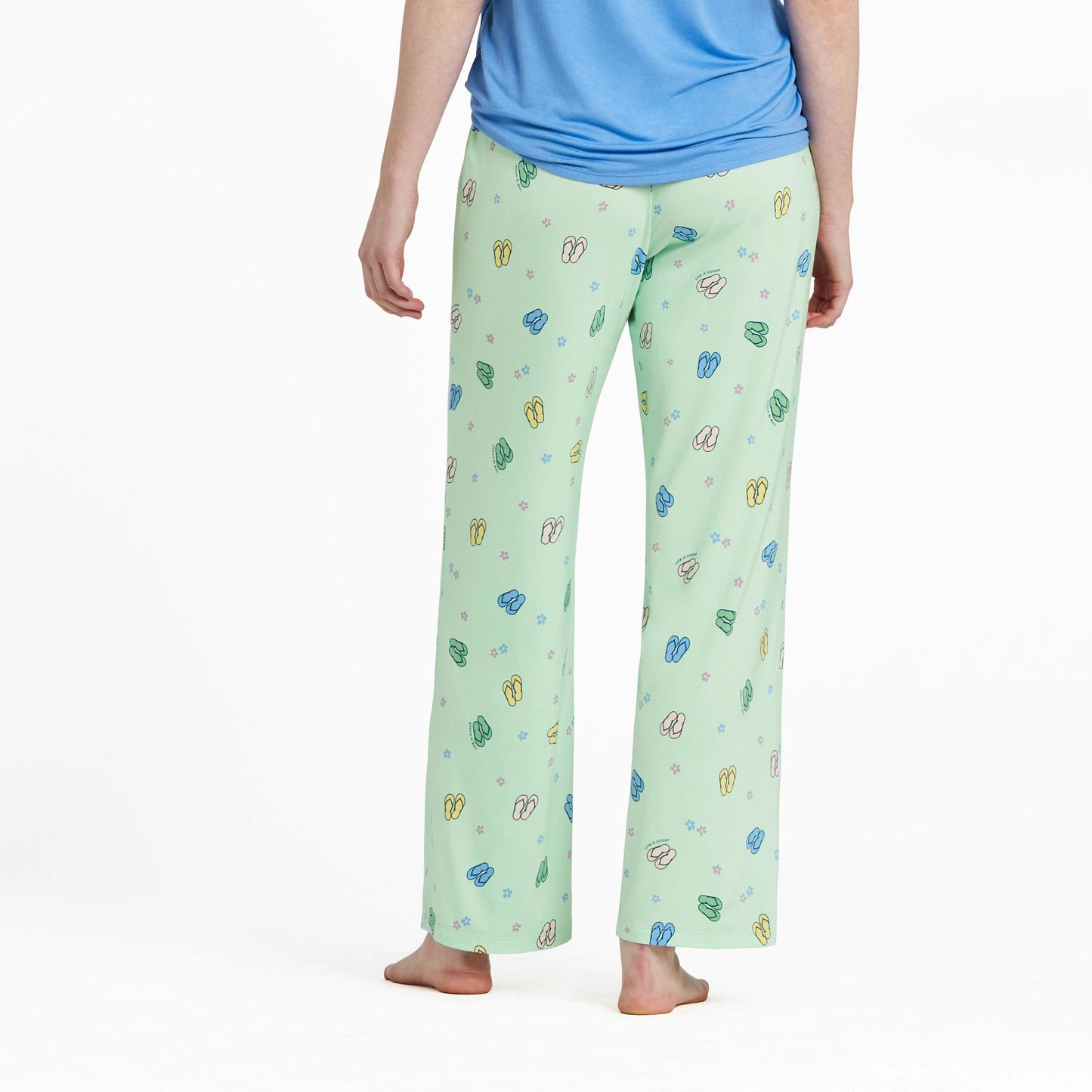 Women's Flip Flop Daisy Pattern Lightweight Sleep Pant