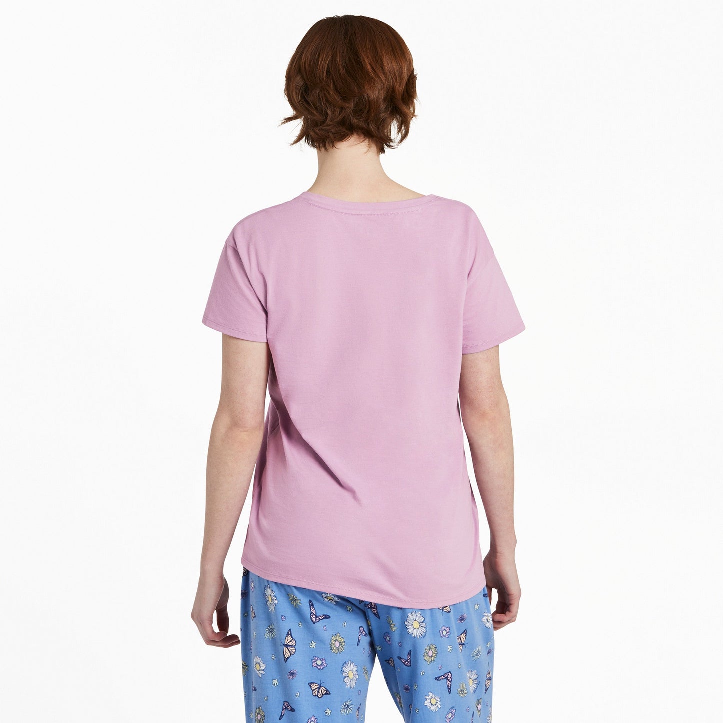 Women's Butterfly and Floral Compass Snuggle Up Relaxed Sleep Vee