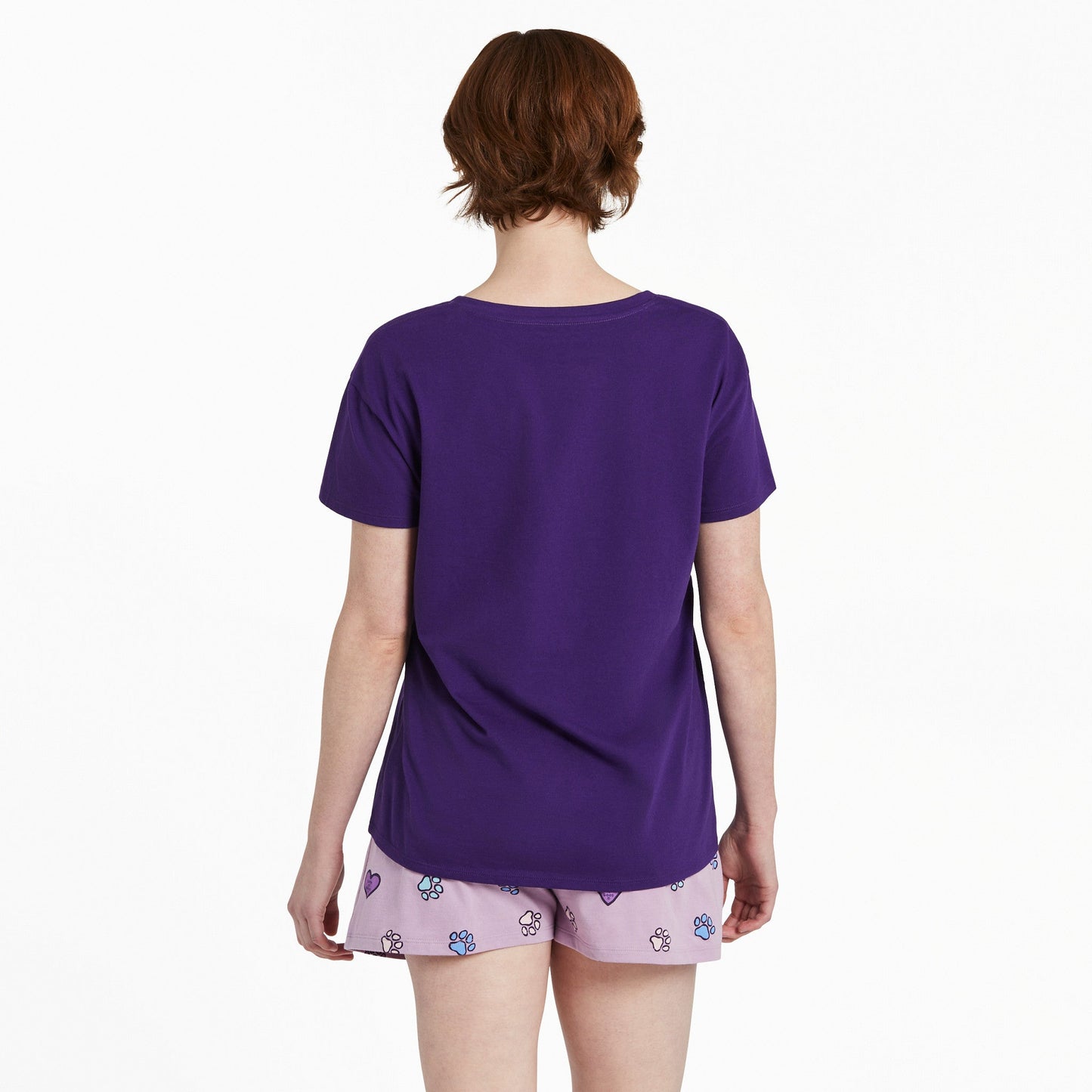 Women's Heart Paw Trio Snuggle Up Relaxed Sleep Vee