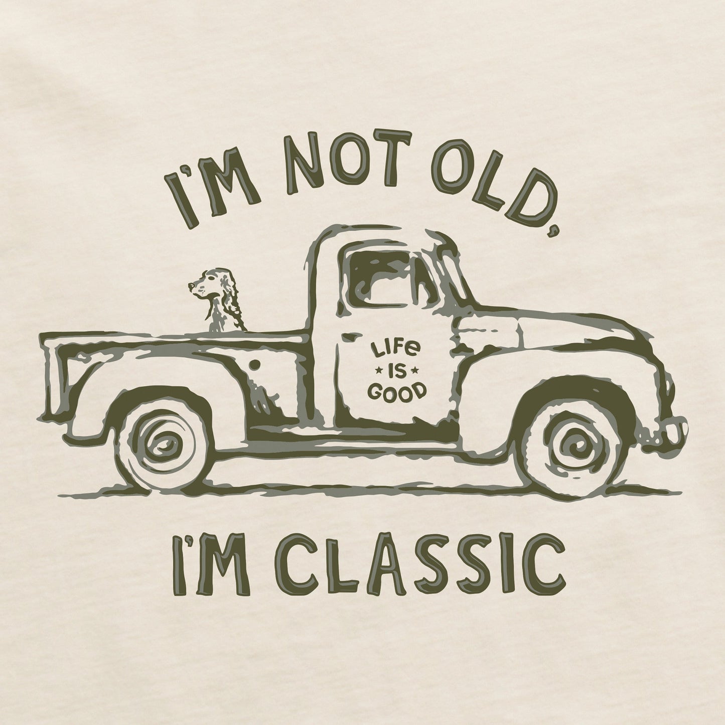 Men's Trusty Pickup and Dog Short Sleeve Crusher Tee