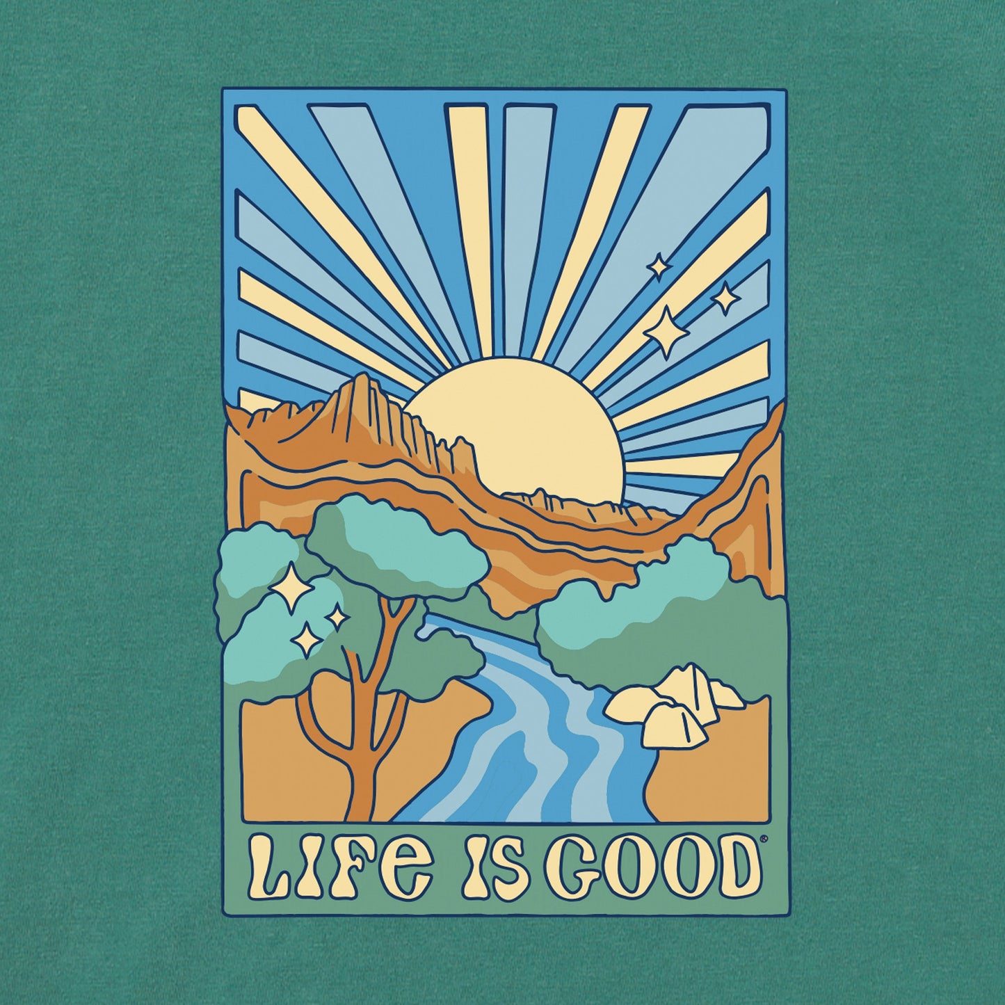 Men's Groovy Stripe Short Sleeve Crusher Tee