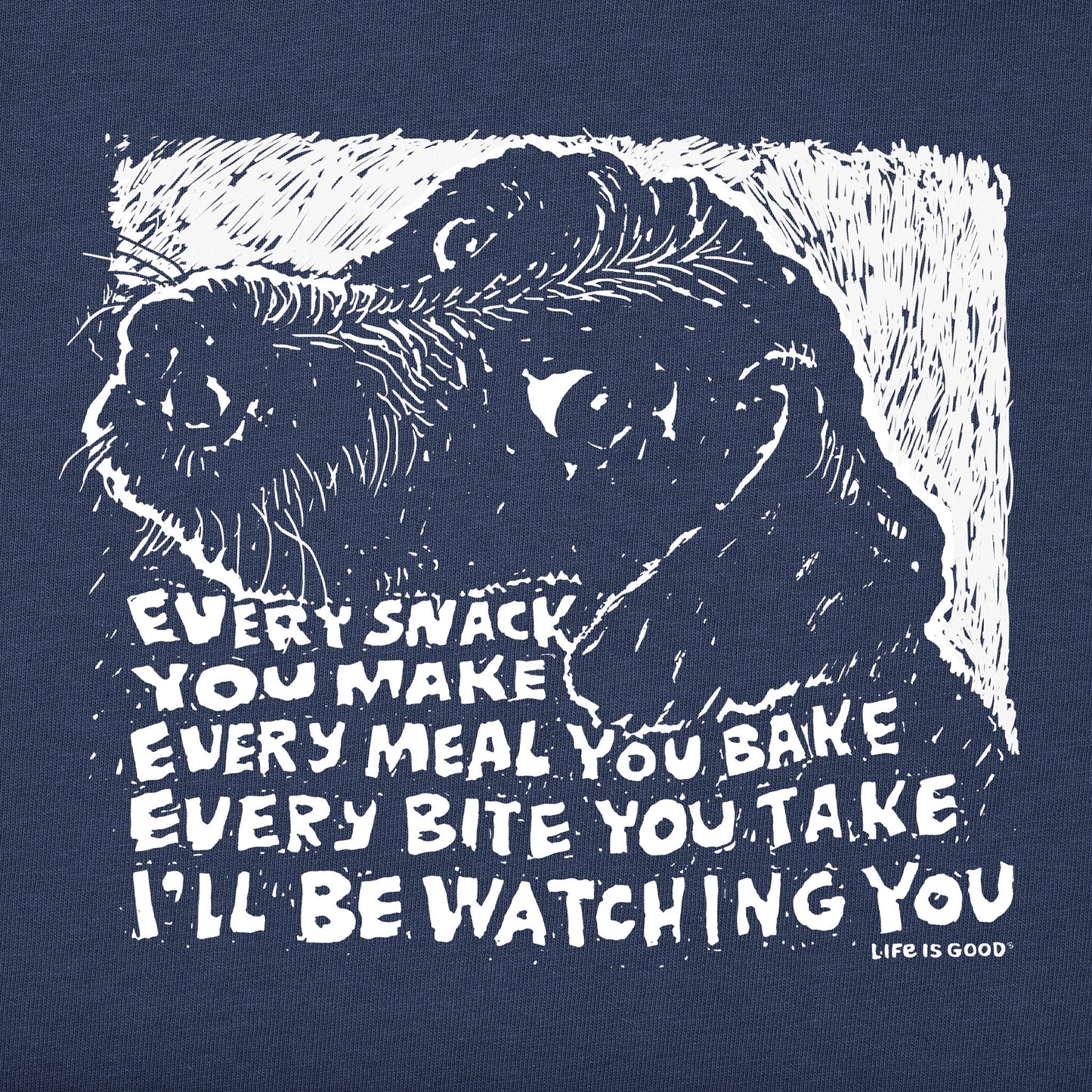 Men's Black Snack Dog Short Sleeve Tee