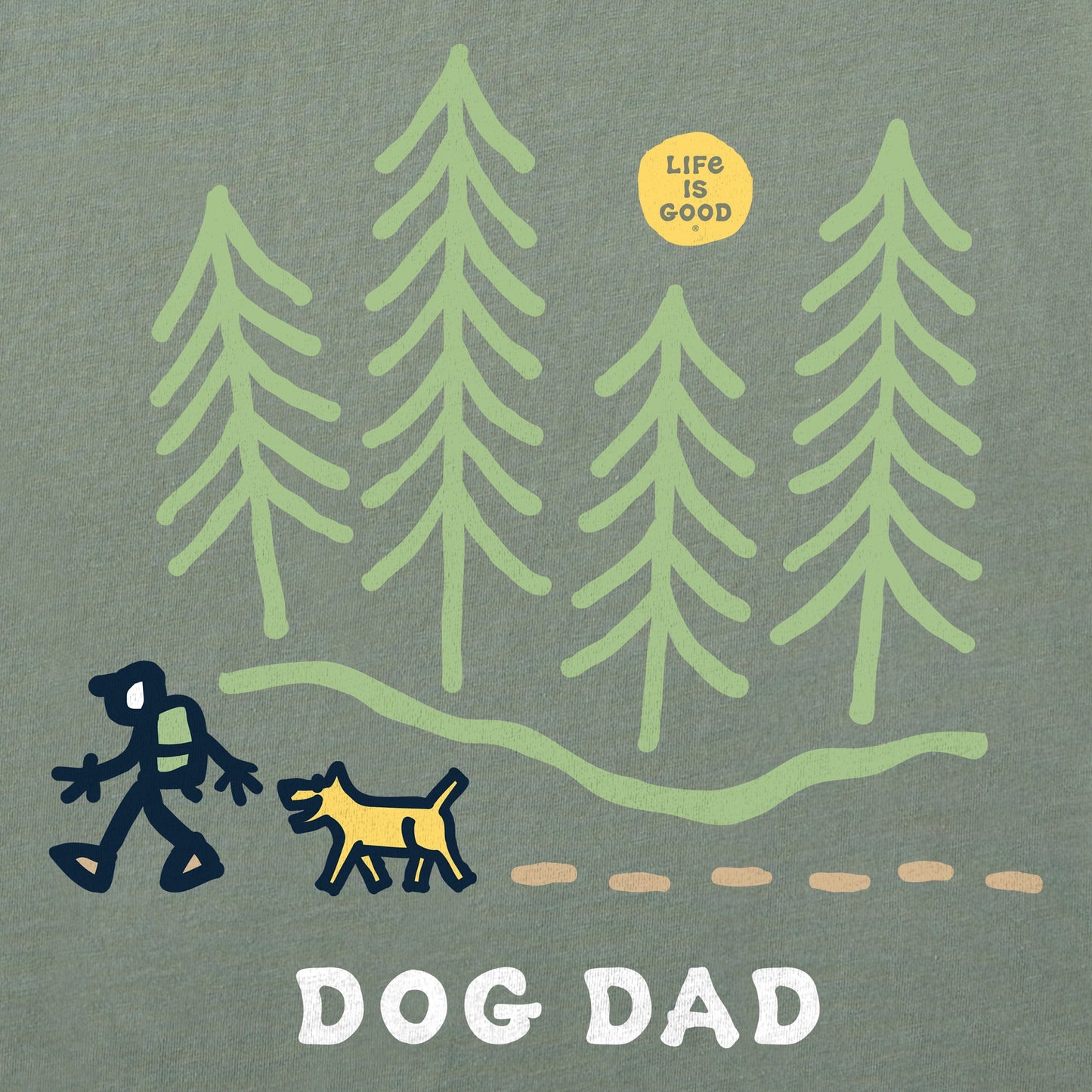 Men's Jake Hike Dog Dad Short Sleeve Crusher Tee