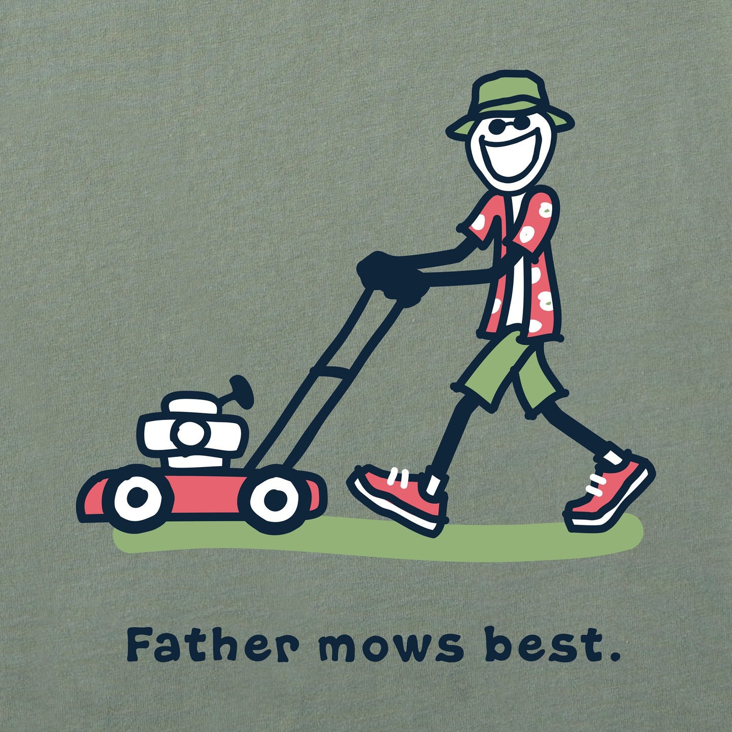 Men's Jake Father Mows Best Push Mower Short Sleeve Tee