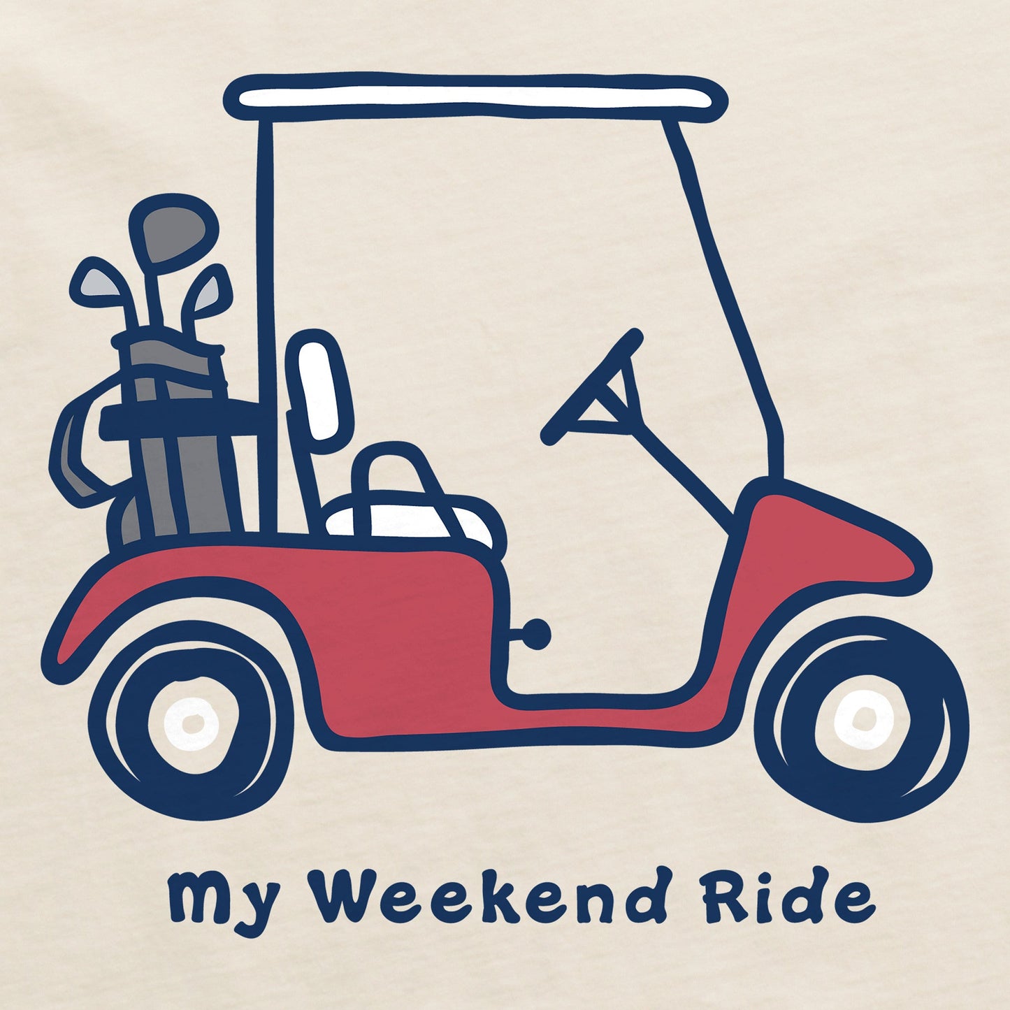 Men's My Weekend Ride Golf Short Sleeve Crusher Tee