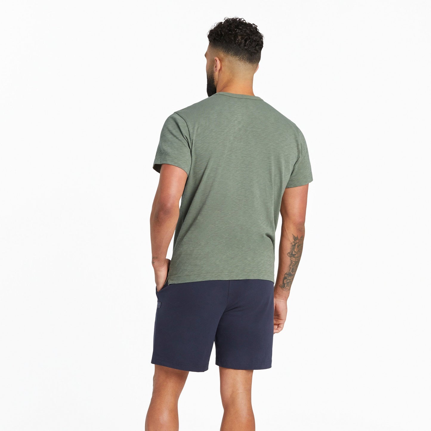 Men's Simple Peace Guitars Textured Slub Tee