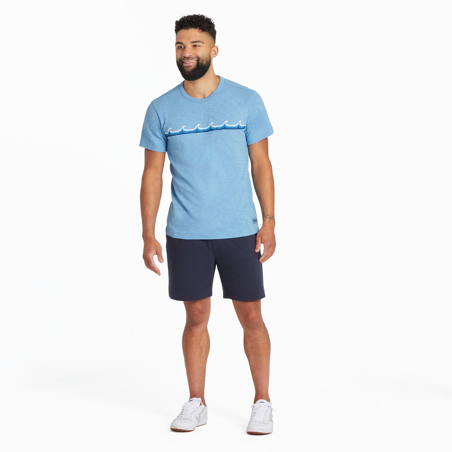 Men's Waves on Waves Textured Slub Tee
