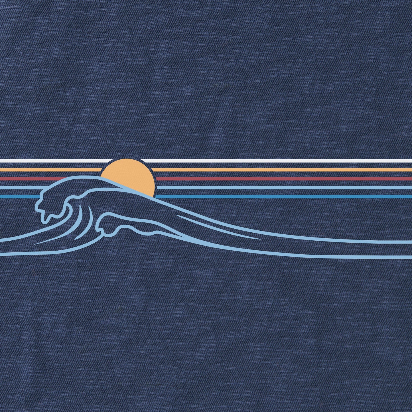 Men's Wave Stripe Textured Slub Hoodie