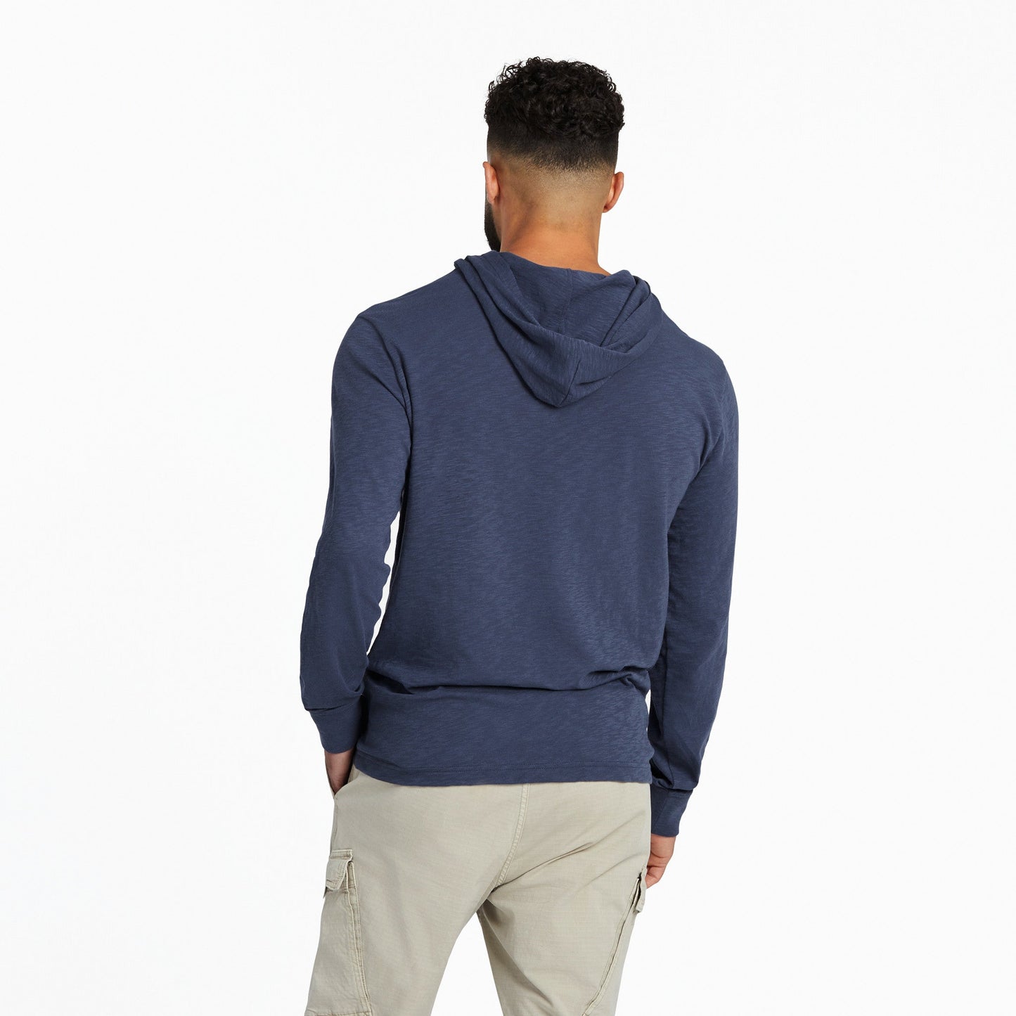 Men's Wave Stripe Textured Slub Hoodie