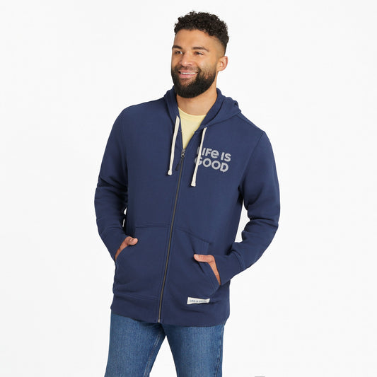 Men's LIG Wordmark Stack Simply True Fleece Zip Hoodie