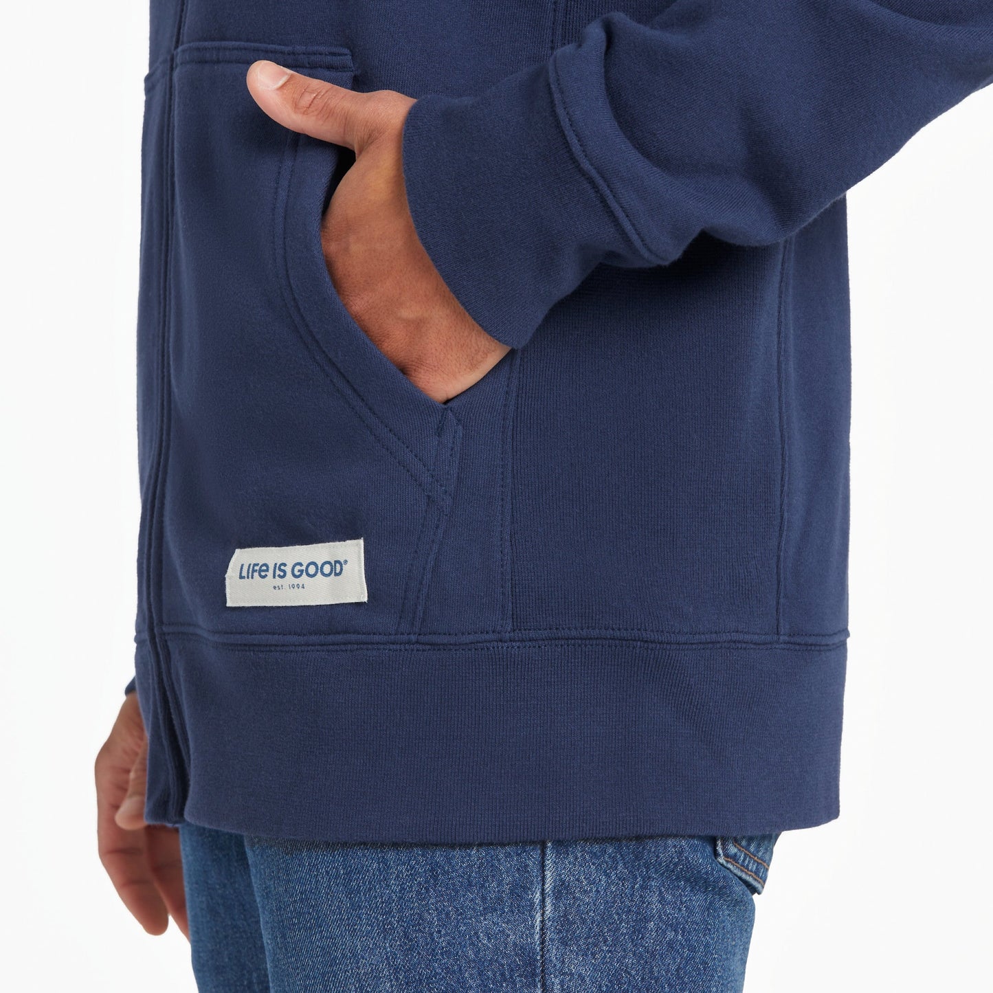 Men's LIG Wordmark Stack Simply True Fleece Zip Hoodie