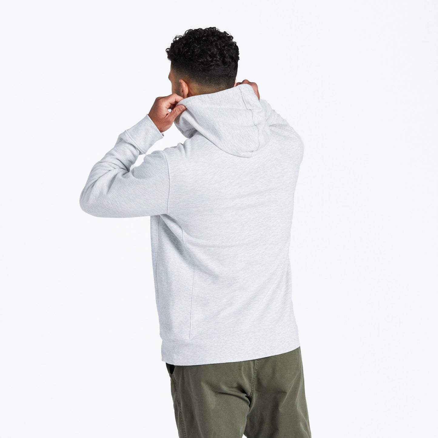 Men's Woodblock Mountain Scene Simply True Fleece Hoodie