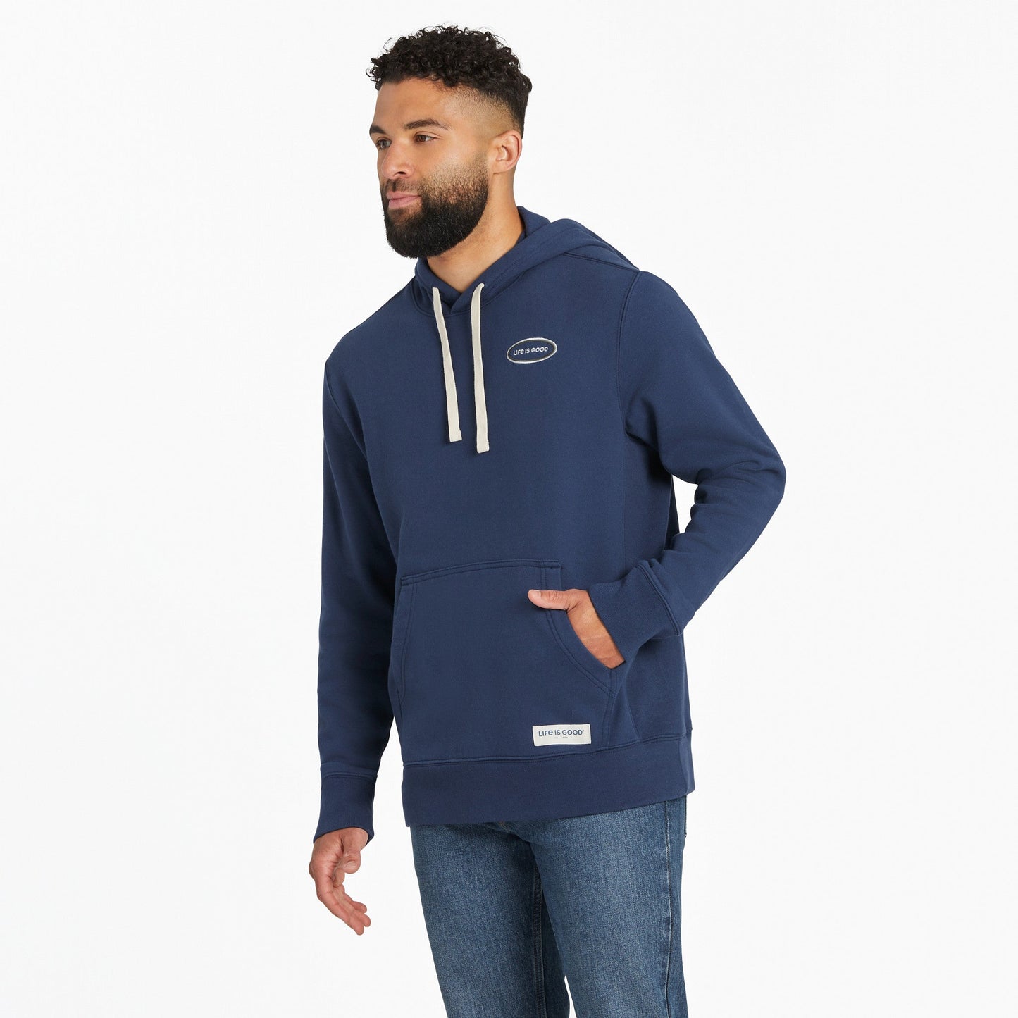 Men's Mountain Scene Circle Simply True Fleece Hoodie