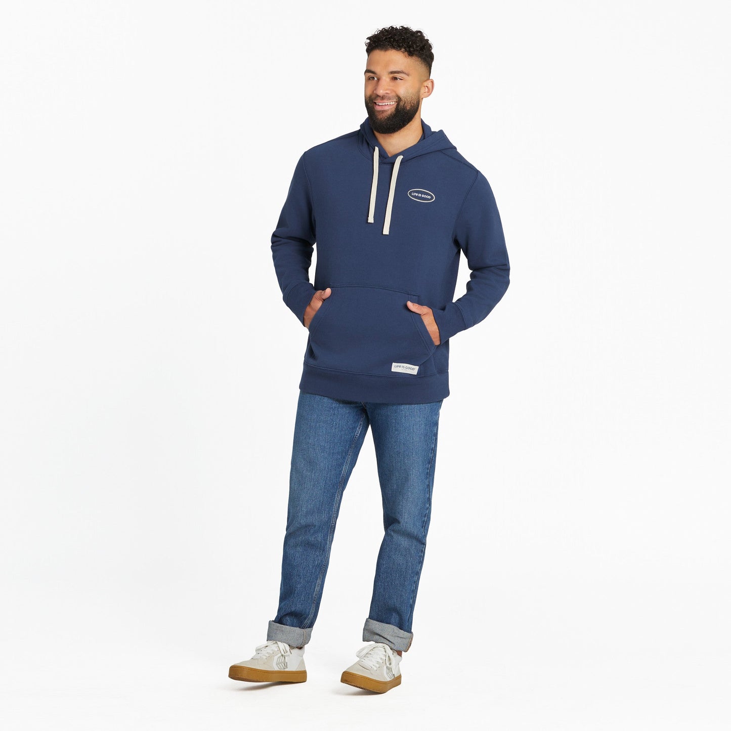 Men's Mountain Scene Circle Simply True Fleece Hoodie