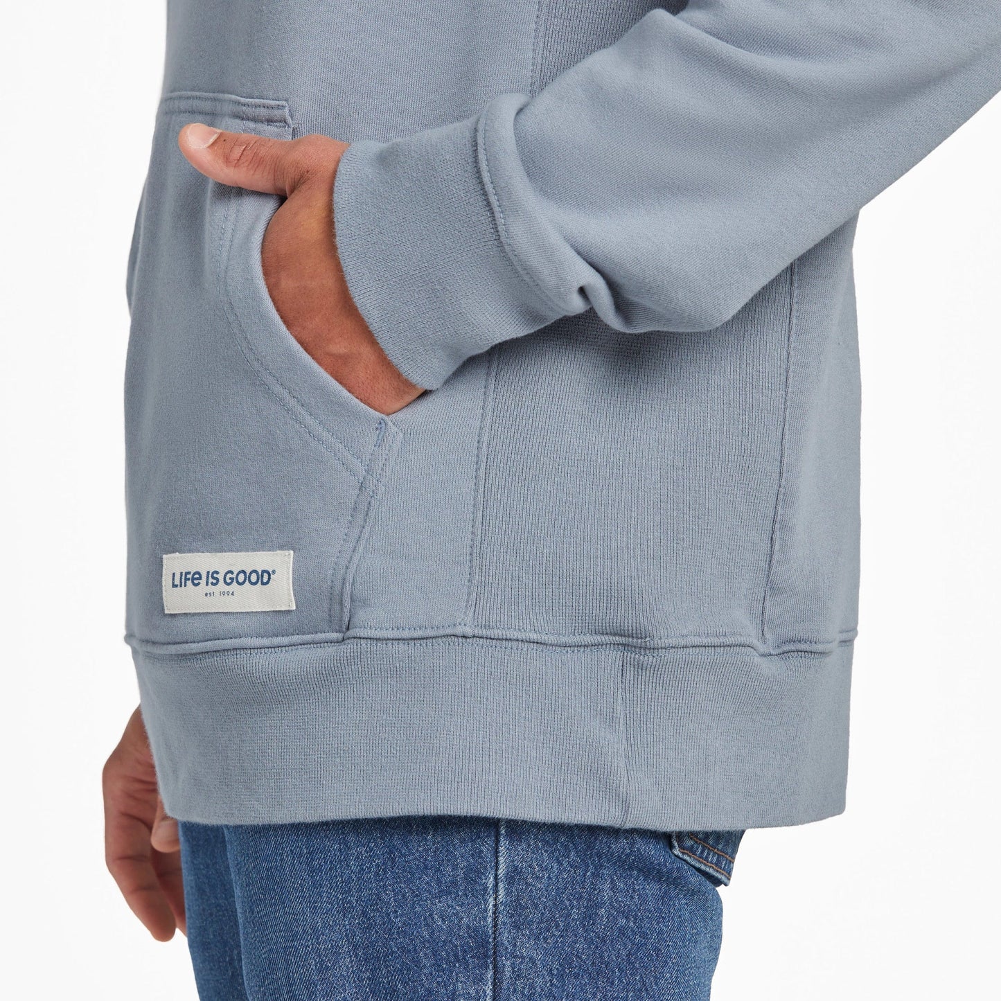 Men's LIG Vintage Wordmark Stacked Simply True Fleece Hoodie