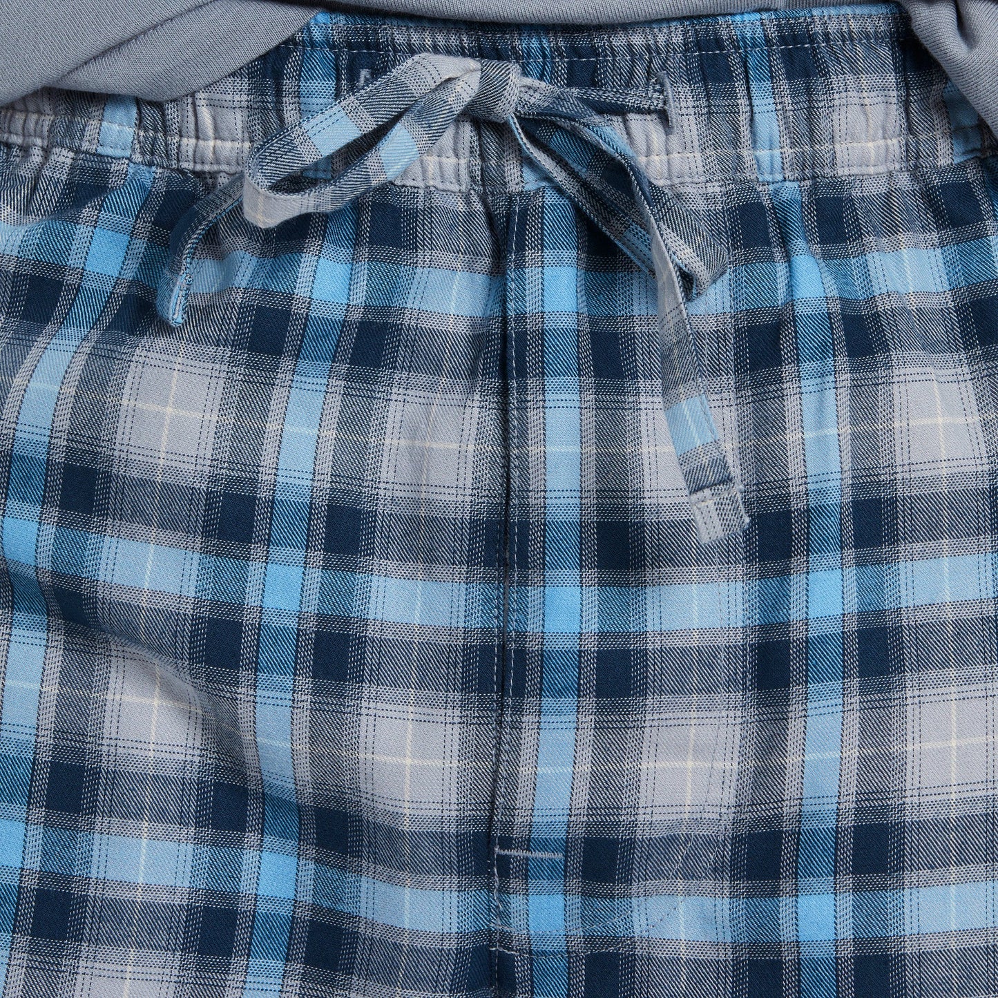 Men's Stone Blue Plaid Classic Sleep Pant