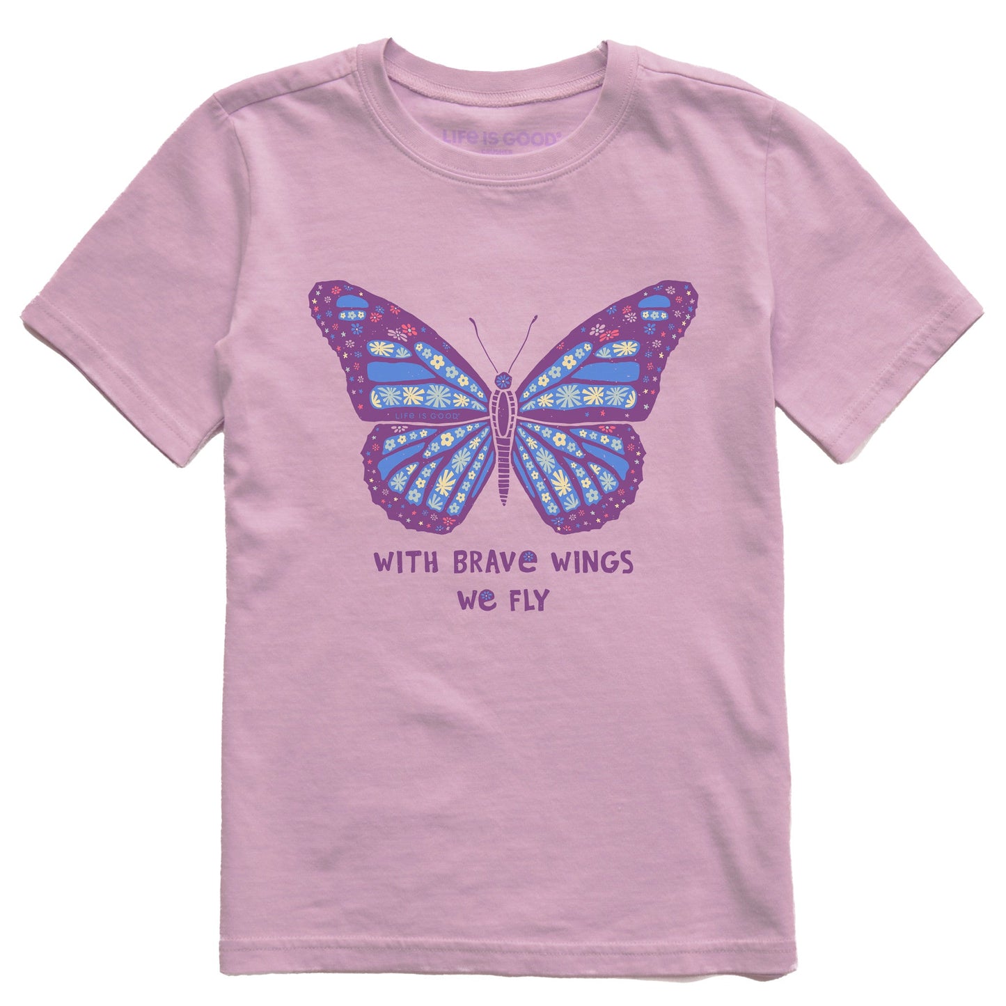 Kids With Brave Wings Butterfly Short Sleeve Crusher Tee