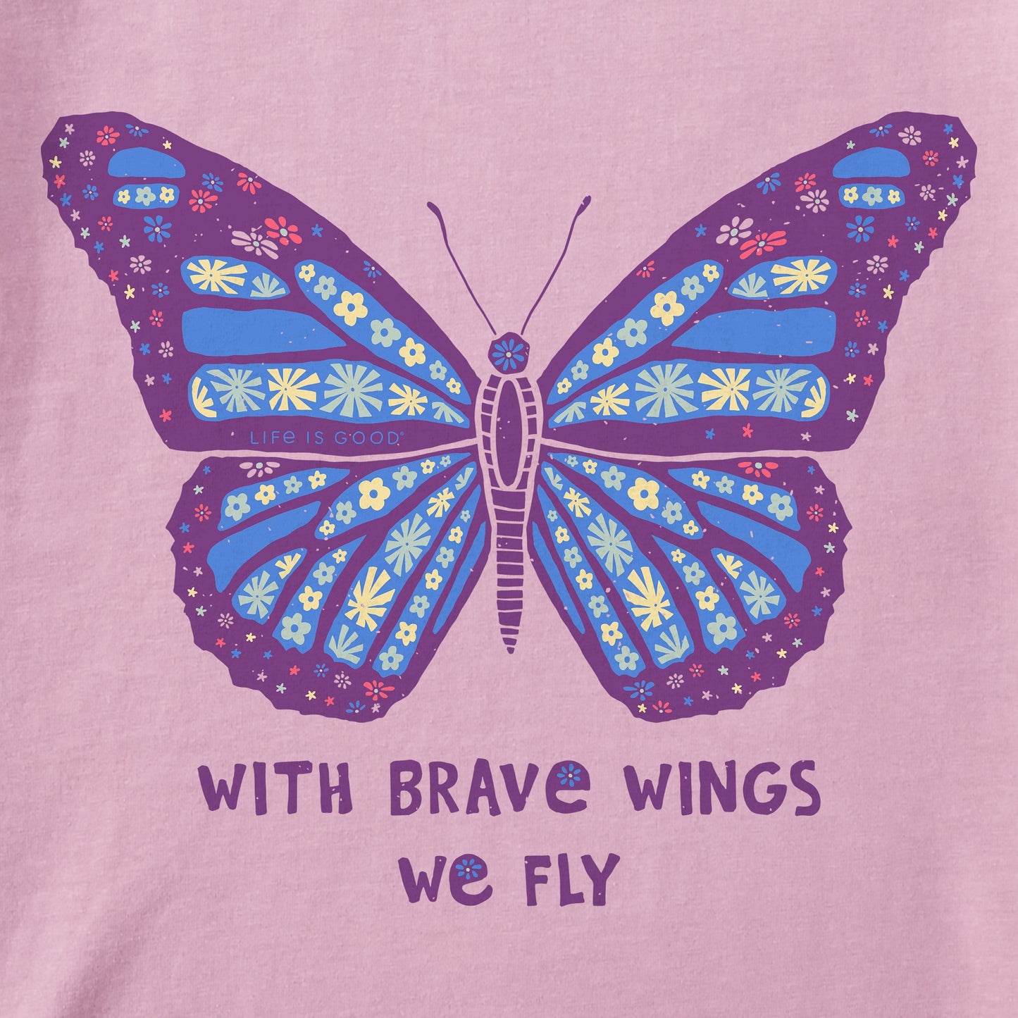 Kids With Brave Wings Butterfly Short Sleeve Crusher Tee