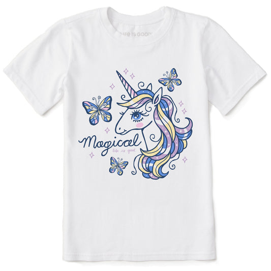 Kids Unicorns and Butterflies Short Sleeve Crusher Tee