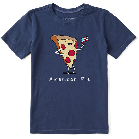 Kids American Pizza Pie Short Sleeve Crusher Tee