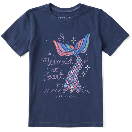 Kids Mermaid at Heart Short Sleeve Crusher Tee