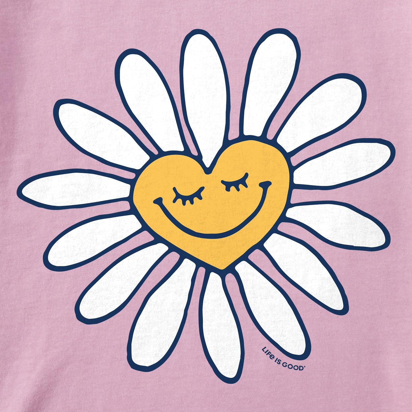Kids Happy Heart Daisy Short Sleeve Crusher Tee