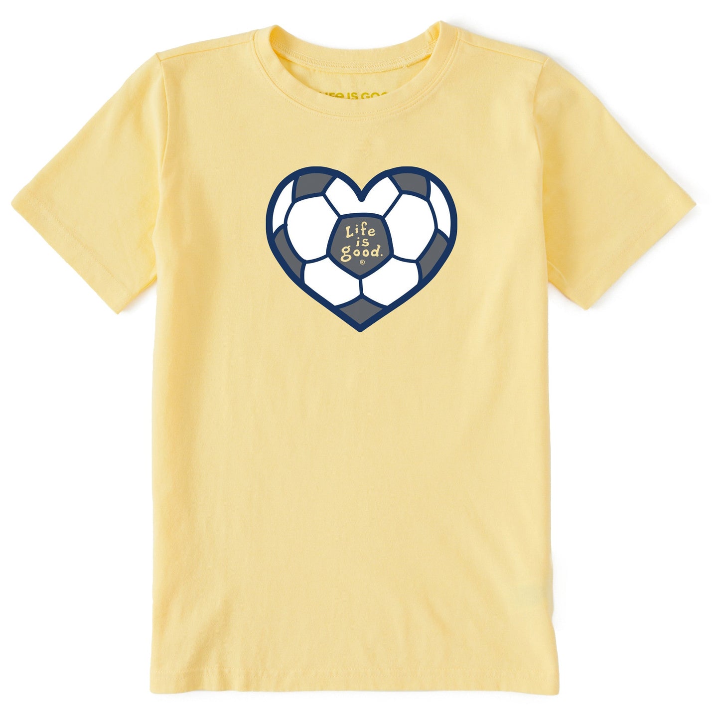 Kids Soccer Heart Short Sleeve Crusher Tee